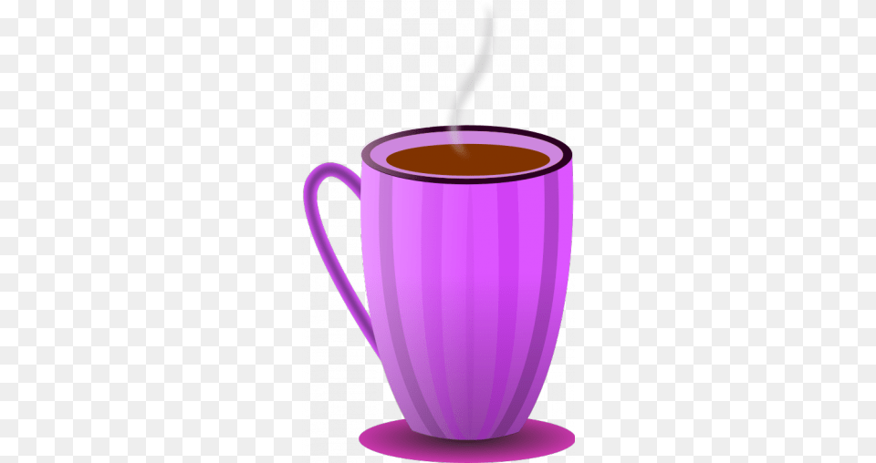 Org Purple Tea Mug Vector Image Clipart Cup Hot Chocolate, Beverage, Coffee, Coffee Cup Free Png