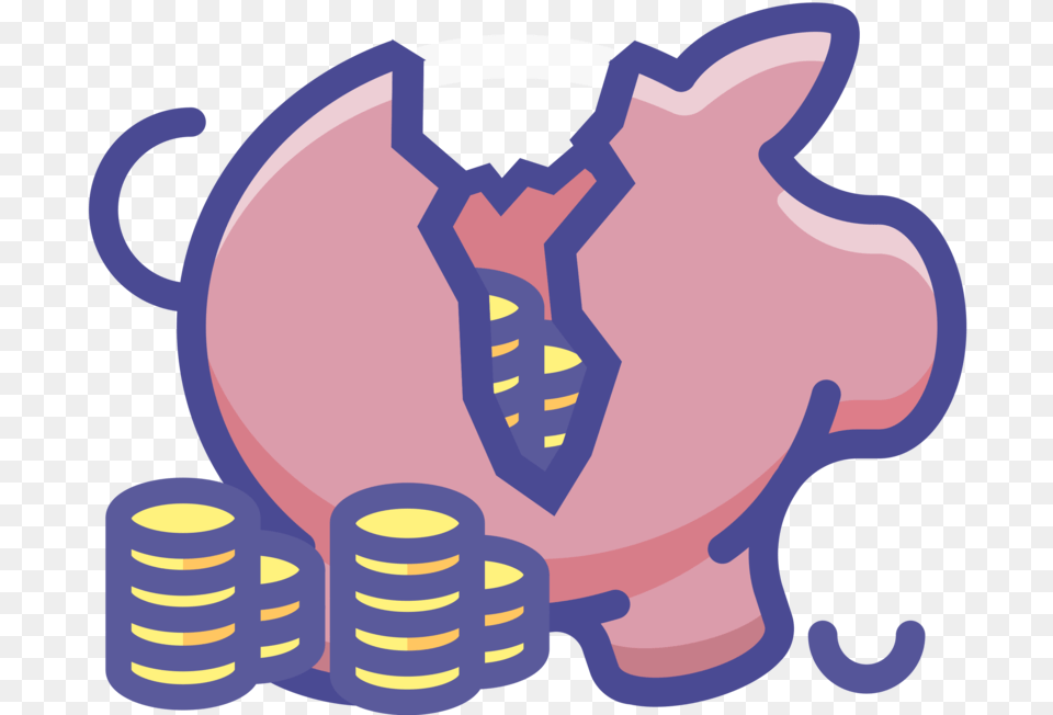 Organareaartwork Broken Piggy Bank Clipart, Baby, Person, Piggy Bank Png Image