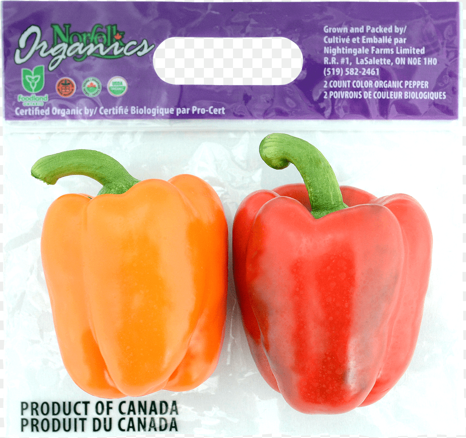 Organic Bell Peppers Packaged Free Png Download