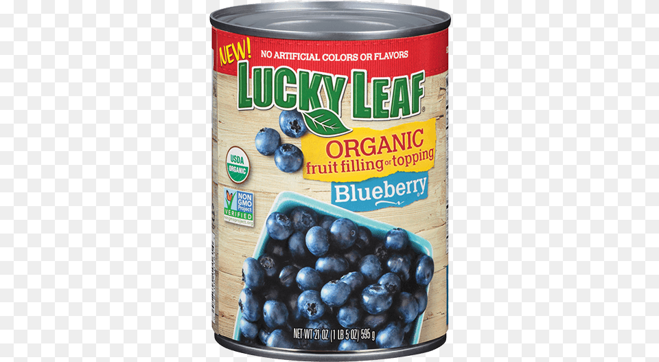 Organic Blueberry Fruit Filling Lucky Leaf Blueberry, Berry, Produce, Plant, Food Free Png Download