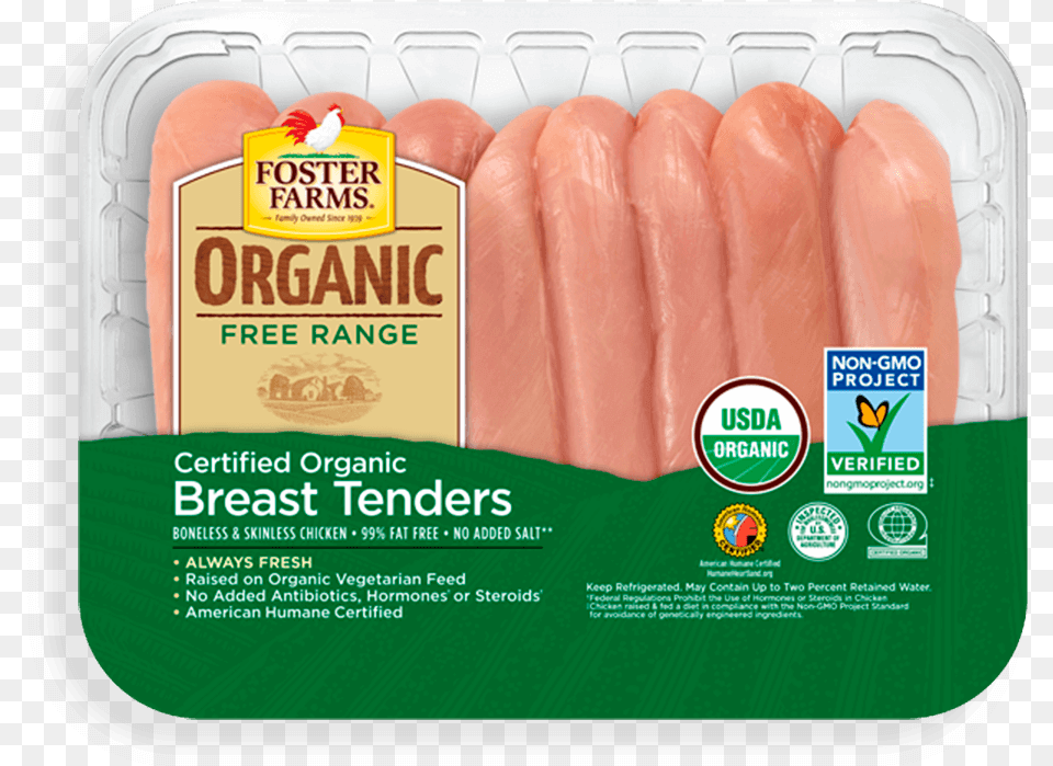 Organic Breast Tenders Foster Farms Chicken Tenders, Food, Meat, Pork Free Png Download