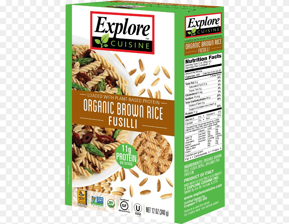 Organic Brown Rice Fusillidata Fancybox Href Https Explore Cuisine Lentil Pasta, Food, Noodle, Lunch, Meal Free Png