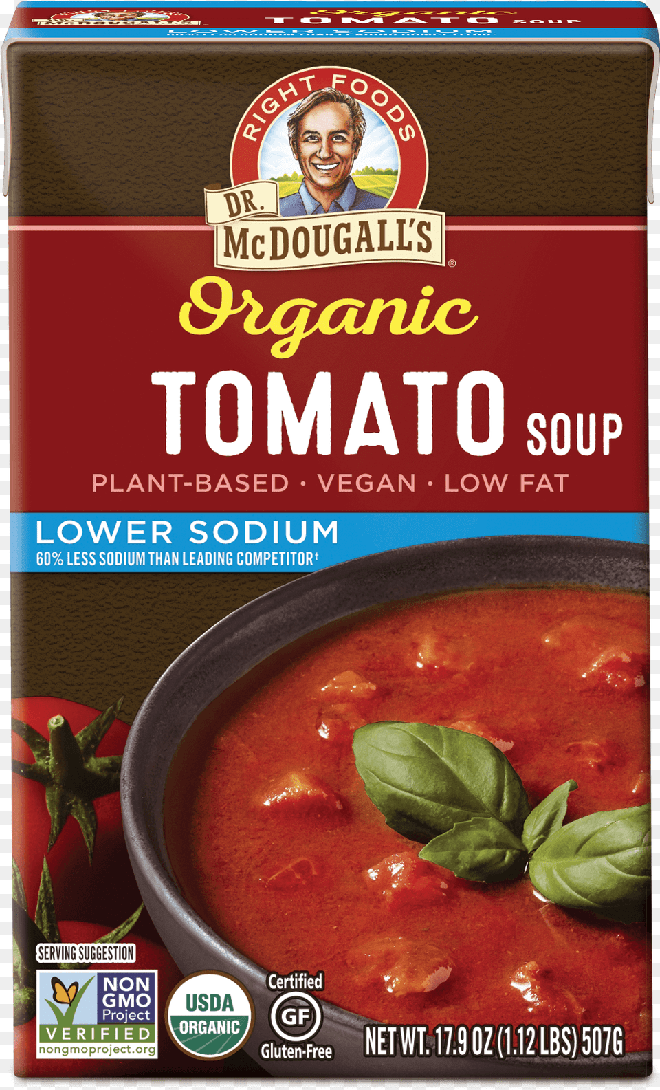 Organic Chunky Tomato Gluten Free Lower Sodium Soup John A Mcdougall, Curry, Dish, Food, Meal Png Image