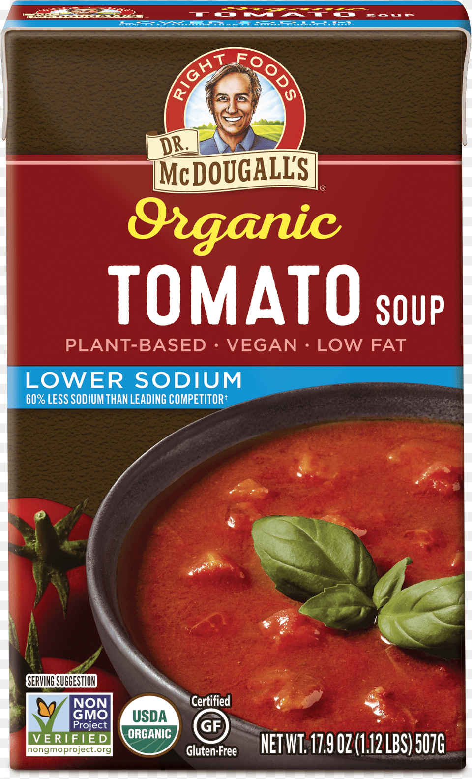 Organic Chunky Tomato Gluten Lower Sodium Soup Organic Certification, Meal, Curry, Dish, Food Free Transparent Png