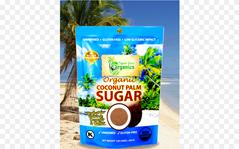 Organic Coconut Palm Sugar Tropical Green Organics Tropical Green Organic Coconut Palm Sugar, Summer, Food, Fruit, Produce Png Image