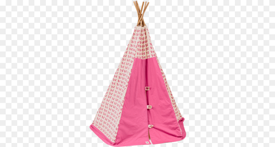 Organic Cotton Canvas Teepee With Bamboo Poles Pink Tent, Outdoors, Adult, Bride, Female Free Png Download