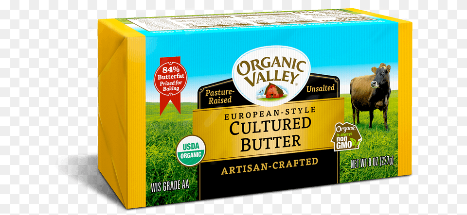 Organic Cultured Butter Salted, Animal, Cattle, Cow, Livestock Free Png