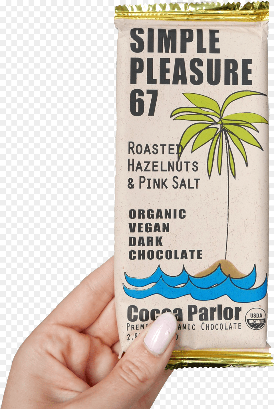 Organic Dark Chocolate Hazelnut Simple Pleasure, Body Part, Finger, Hand, Person Free Png