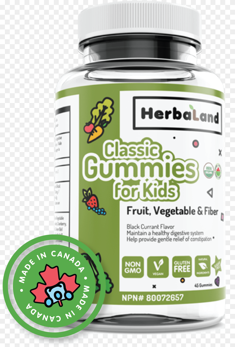 Organic Fiber Gummies, Herbal, Herbs, Jar, Plant Png