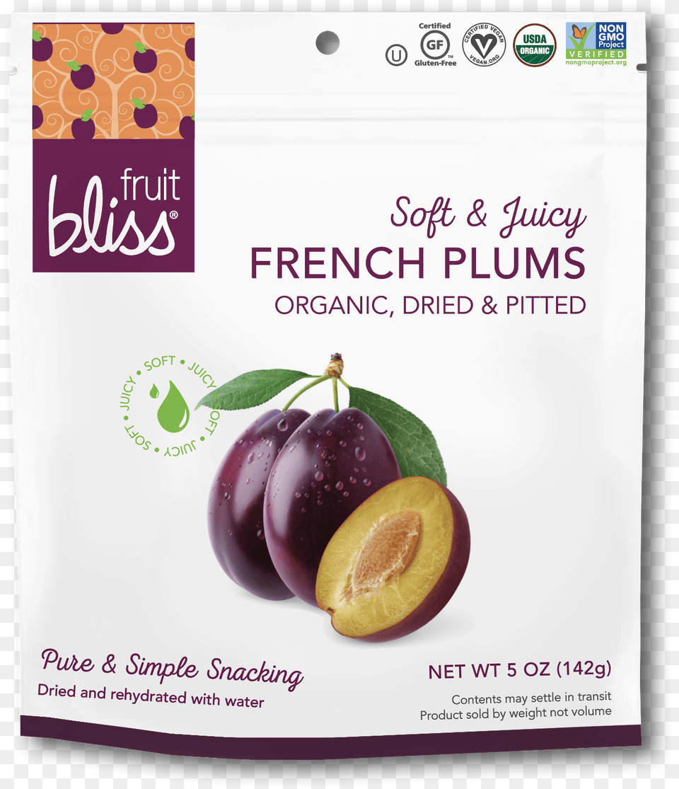 Organic French Agen Plums 5 Oz Fruit Bliss Organic French Agen Plums 5 Oz, Food, Plant, Produce, Plum Free Transparent Png
