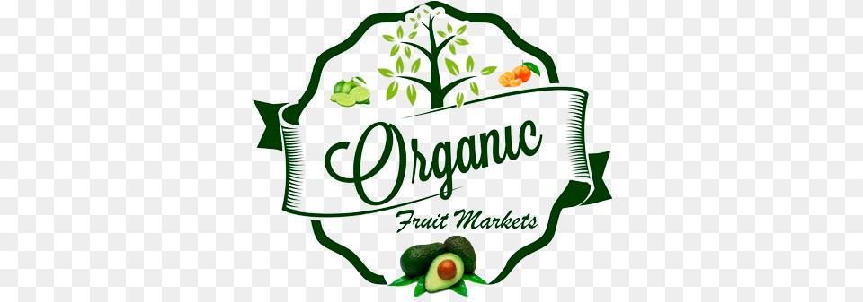 Organic Fruit Markets Design Vegetable Logo, Food, Plant, Produce, Avocado Free Transparent Png