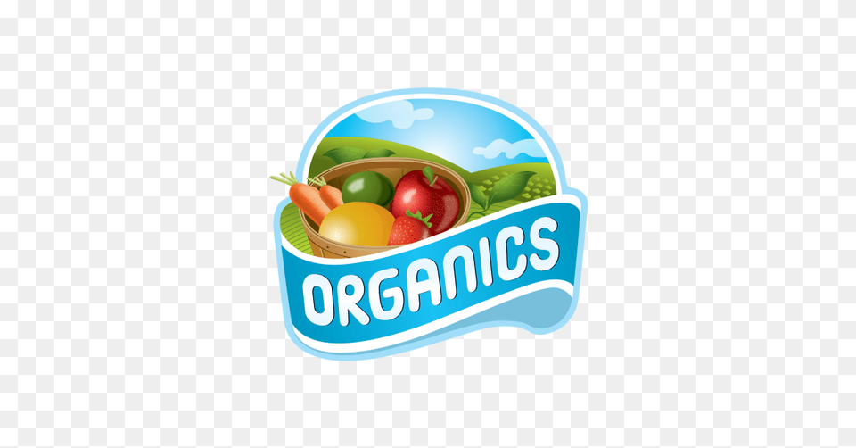 Organic Fruits And Vegetables Sticker Vector And, Food, Lunch, Meal Free Png Download
