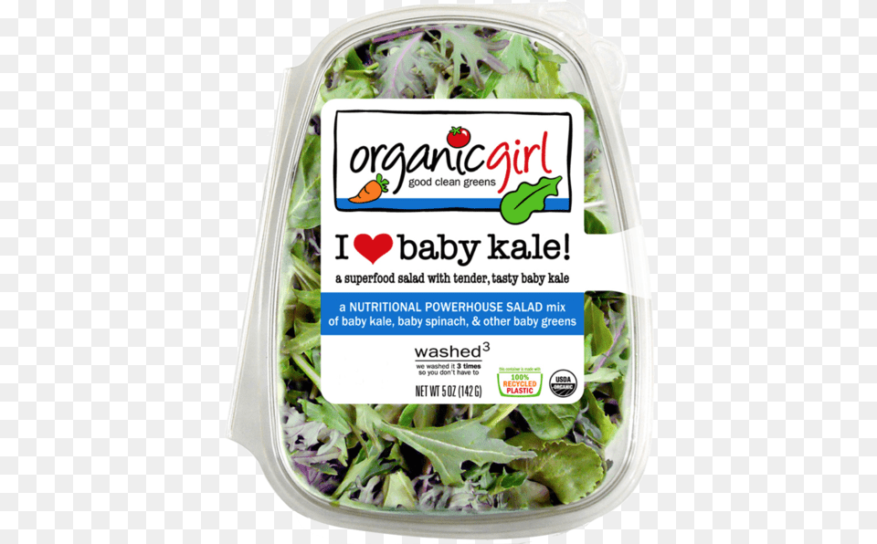 Organic Girl Baby Kale 5 Oz, Arugula, Food, Leafy Green Vegetable, Plant Free Png Download