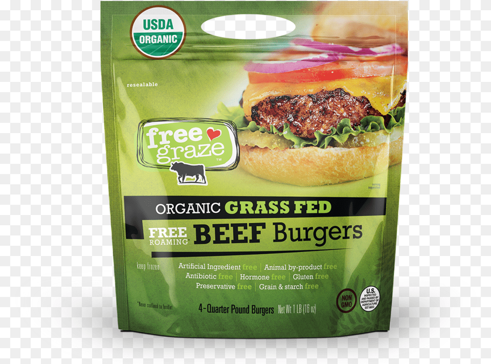 Organic Grassfed Beef Usda Organic, Advertisement, Burger, Food, Poster Png Image