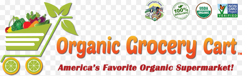 Organic Grocery Cart Organic Food, Logo, Person Free Png