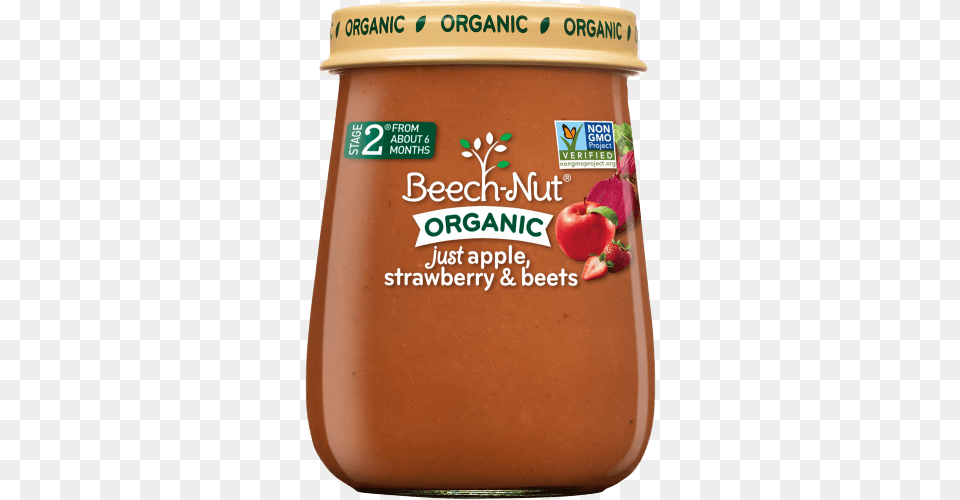 Organic Just Apple Strawberry Amp Beets Jar Beech Nut Just Organic Stage 2 Purees Just Apple, Food, Dessert Free Png Download