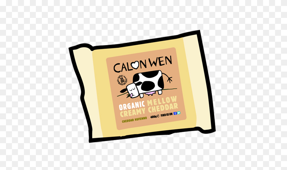 Organic Mellow Creamy Cheddar Cheese Calon Wen, Advertisement, Poster Png Image