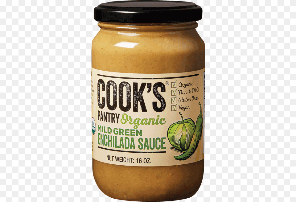 Organic Mild Green Enchilada Sauce Cook39s Pantry Spread Artichoke, Food, Peanut Butter, Can, Tin Png Image