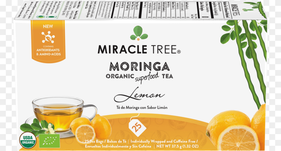Organic Moringa Superfood Tea 25 Individually Sealed Miracle Tree Moringa Organic Superfood Tea, Cup, Herbal, Herbs, Plant Free Transparent Png