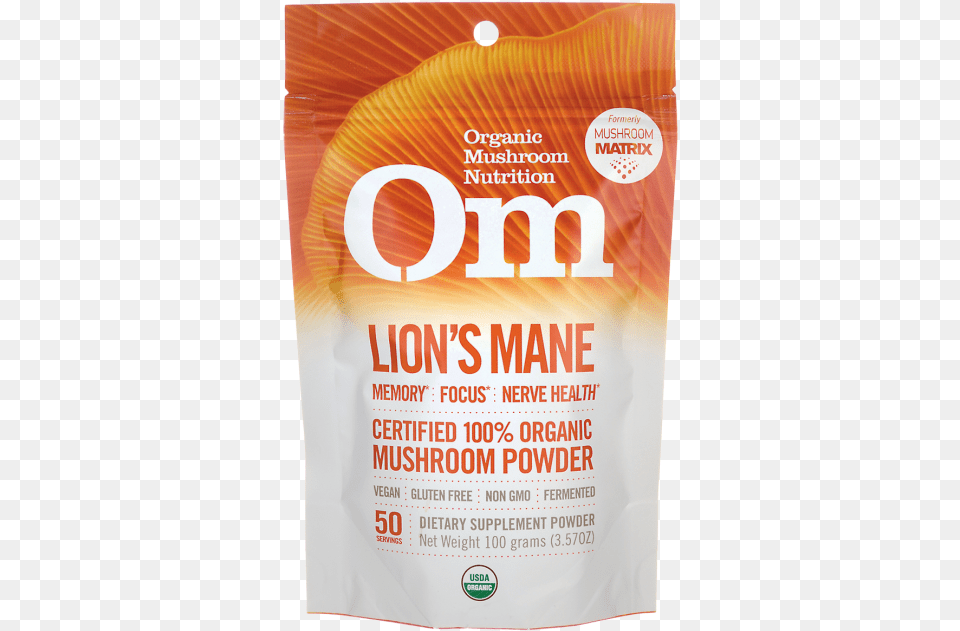 Organic Mushroom Nutrition Lion 039 S Mane 3 57 Oz Turkey Tail Mushroom Powder, Advertisement, Poster, Can, Tin Png Image