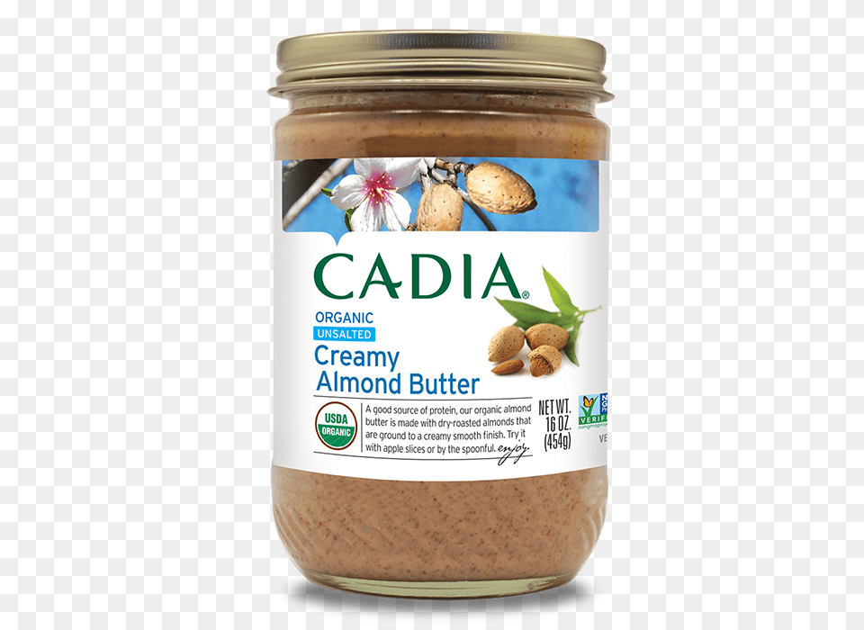 Organic No Salt Creamy Almond Butter, Food, Peanut Butter, Grain, Produce Png Image