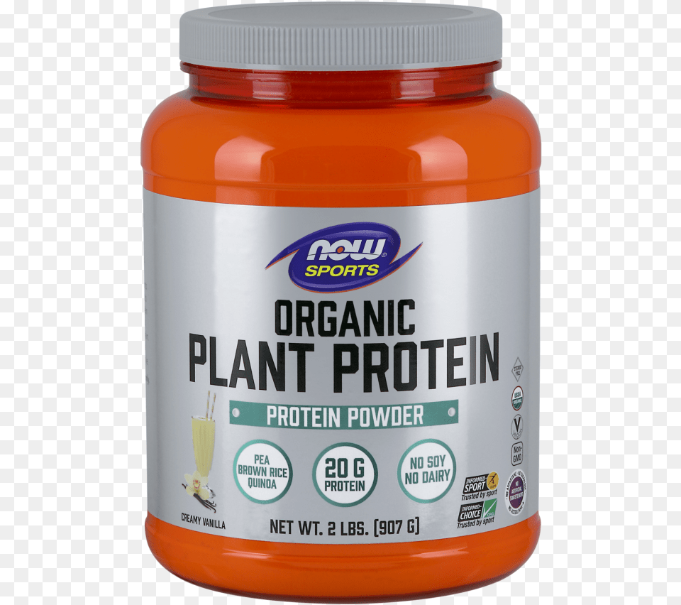 Organic Plant Protein Powder Now Sports Pea Protein, Jar, Bottle, Shaker, Food Free Transparent Png