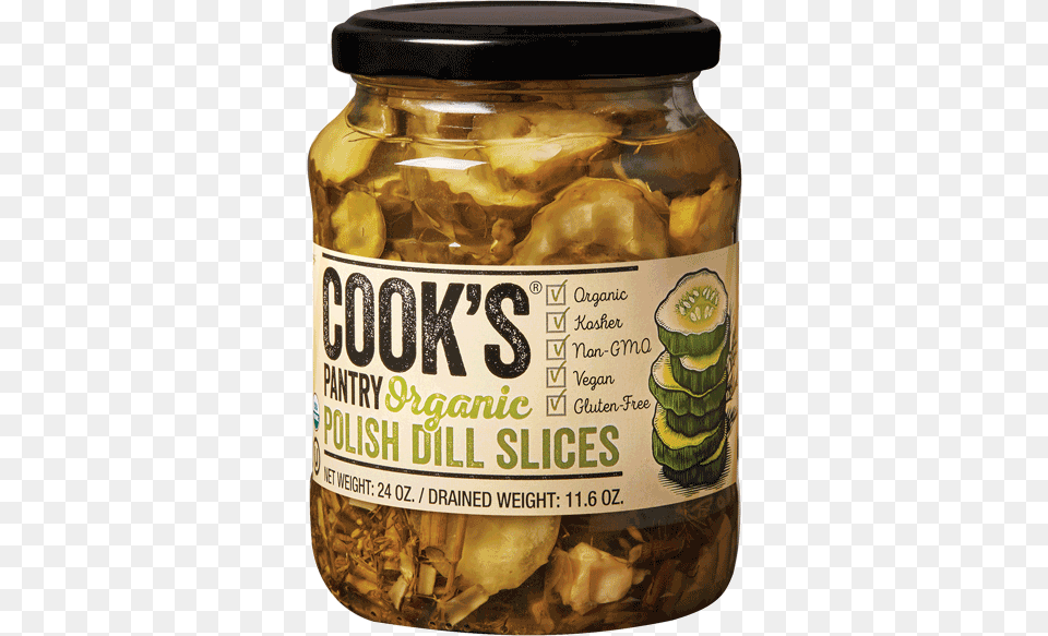 Organic Polish Dill Slices Isle Of The Snakes, Food, Pickle, Relish, Jar Free Transparent Png