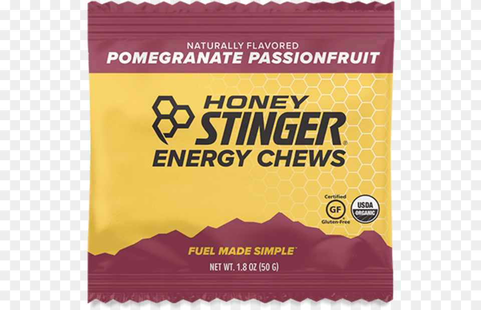 Organic Pomegranate Passionfruit Chews Honey Stinger Hoodie, Advertisement, Food Free Png