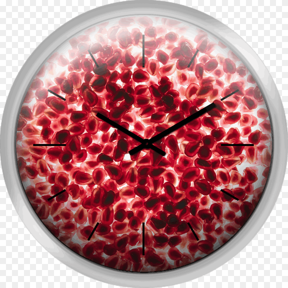 Organic Pomegranate Seeds Circle, Clock, Wall Clock Png Image