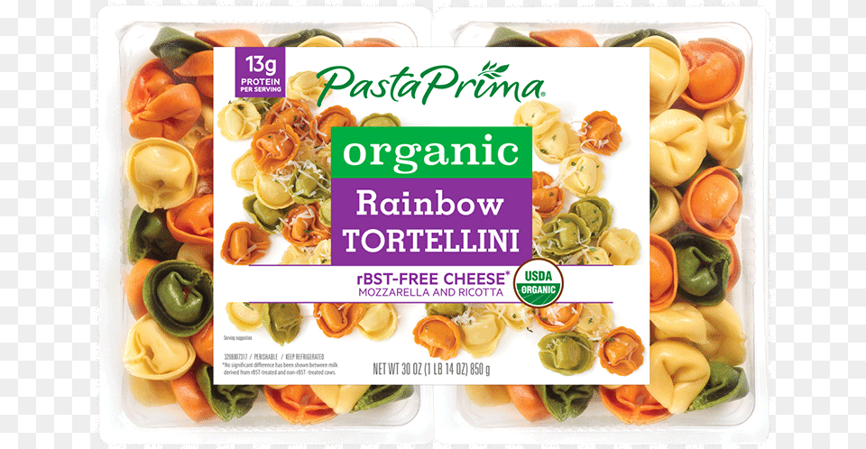 Organic Rainbow Tortellini Convenience Food, Pasta Free Png Download