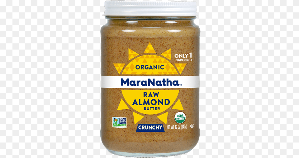 Organic Raw Crunchy Almond Butter Maranatha Organic Peanut Butter, Food, Mustard, Peanut Butter, Can Free Png Download