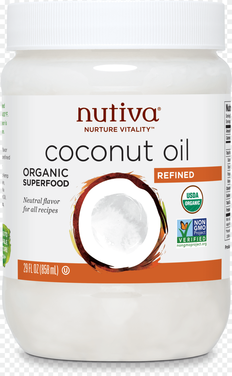 Organic Refined Coconut Oilquotdata Zoomquotcdn Nutiva Coconut Oil Organic 15 Fl Oz, Food, Fruit, Plant, Produce Free Png Download