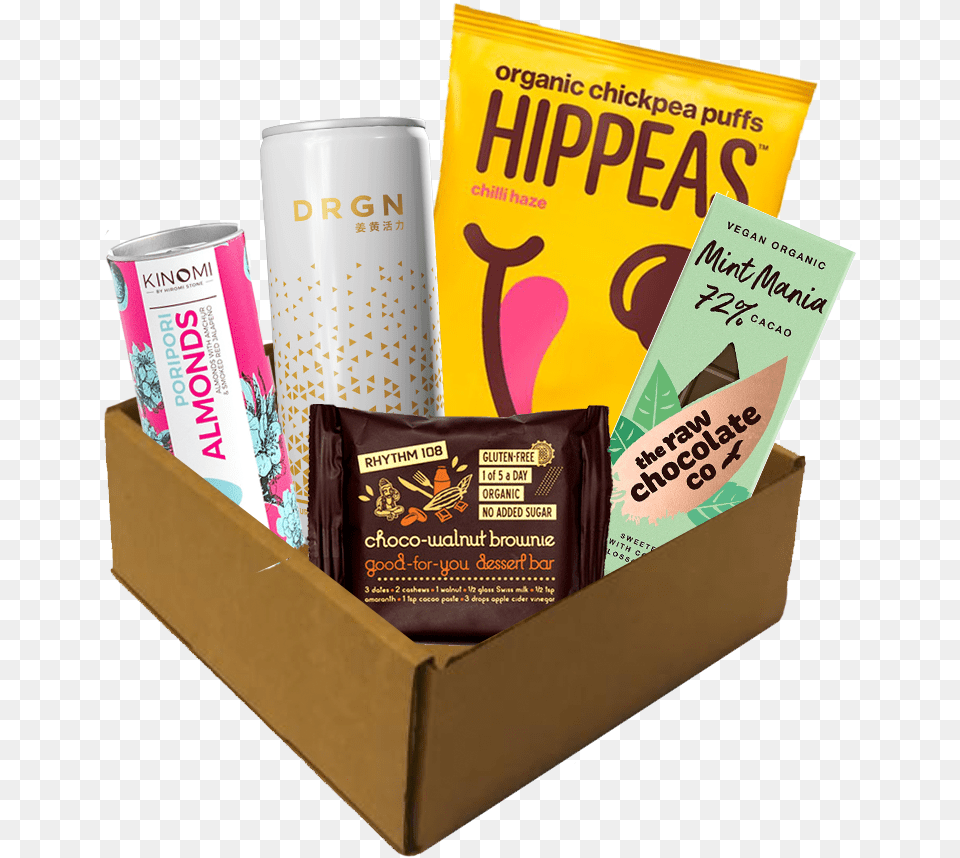 Organic Snack Boxes Raw Chocolate Company, Box, Can, Tin, Cardboard Free Png