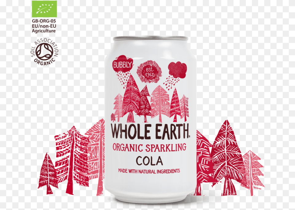 Organic Sparkling Cola Whole Earth Organic Sparkling Ginger, Can, Tin Png