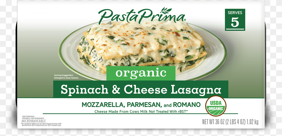 Organic Spinach Amp Cheese Lasagna Dish, Advertisement, Poster, Food, Pizza Png