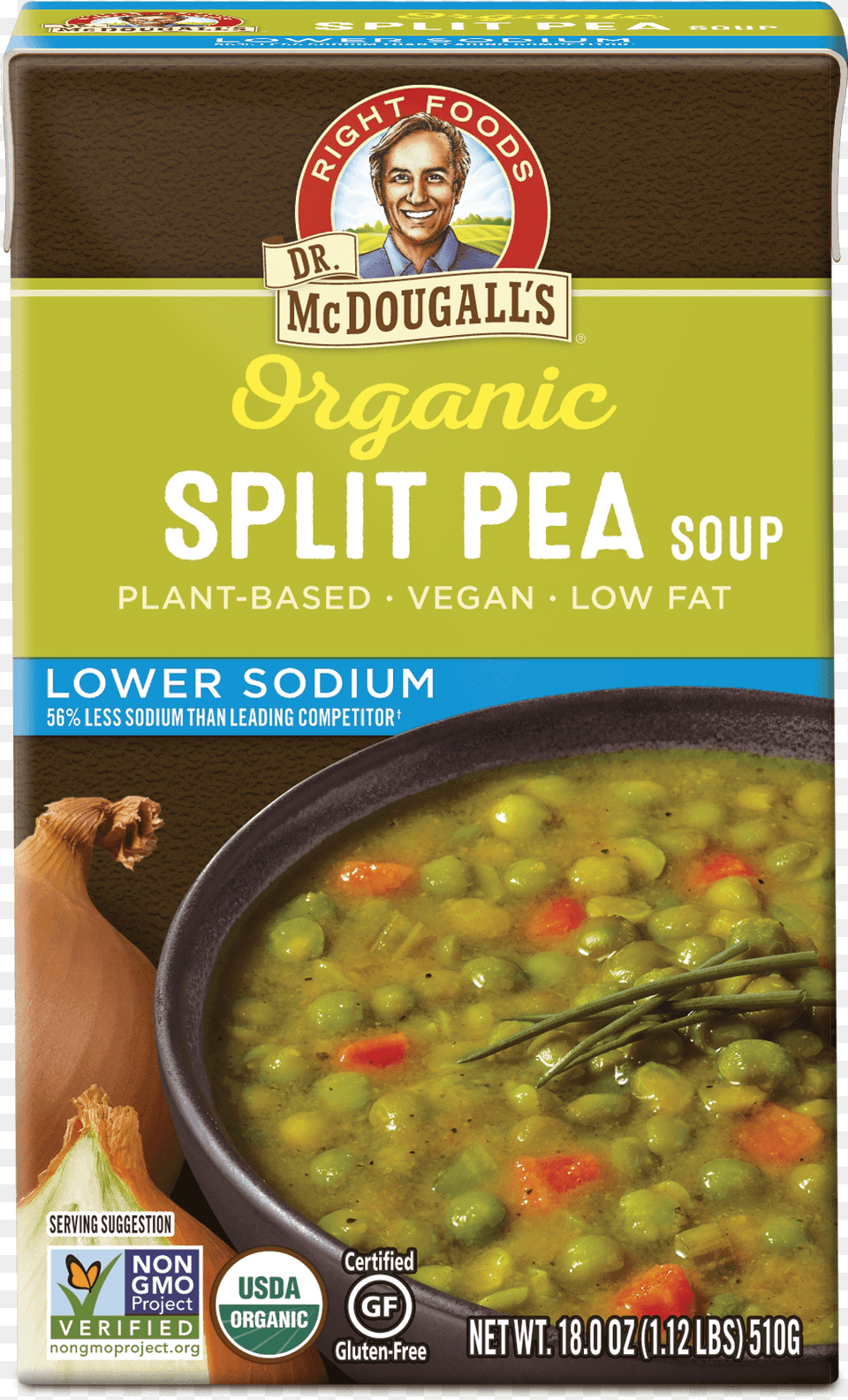 Organic Split Pea Gluten Free Lower Sodium Soup 6 Pack John A Mcdougall, Adult, Person, Man, Male Png Image