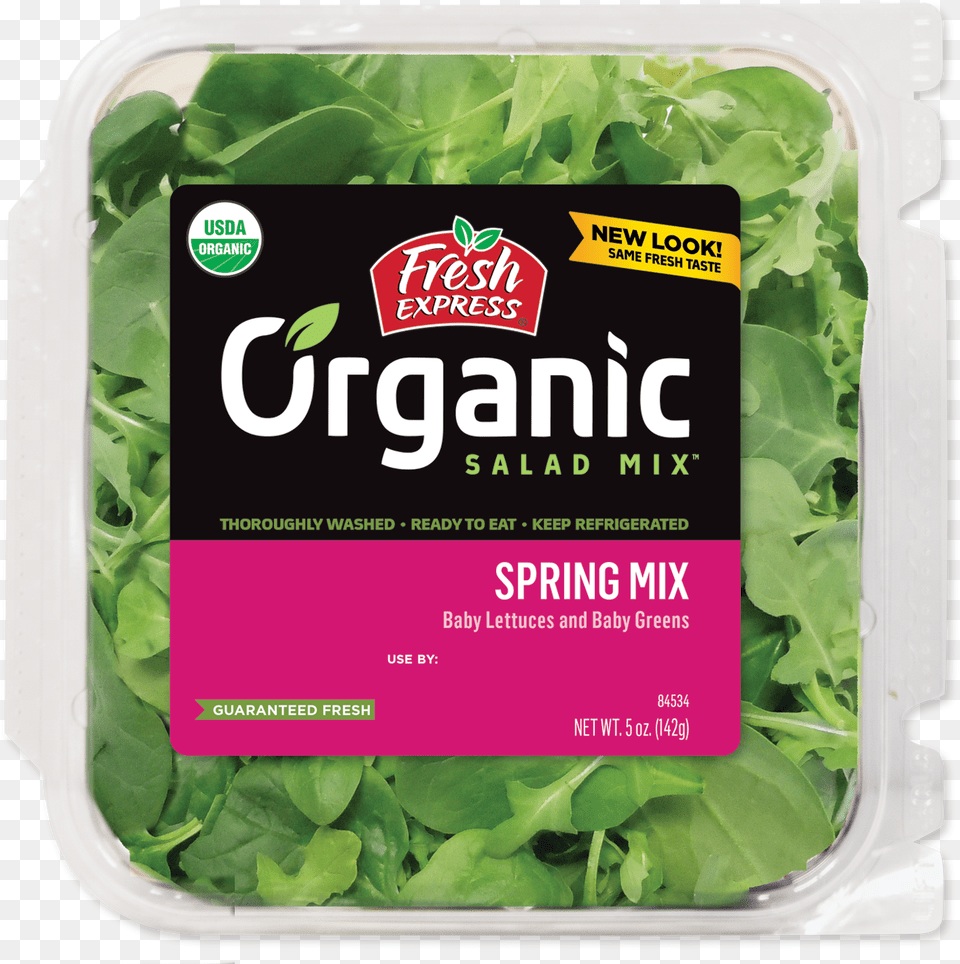 Organic Spring Mix Salad Fresh Express Salad, Vegetable, Produce, Plant, Leafy Green Vegetable Png Image