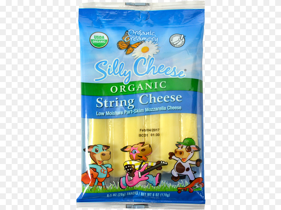 Organic String Cheese Low Moisture Part Skim Mozzarella Duck, Food, Sweets, Guitar, Musical Instrument Png Image