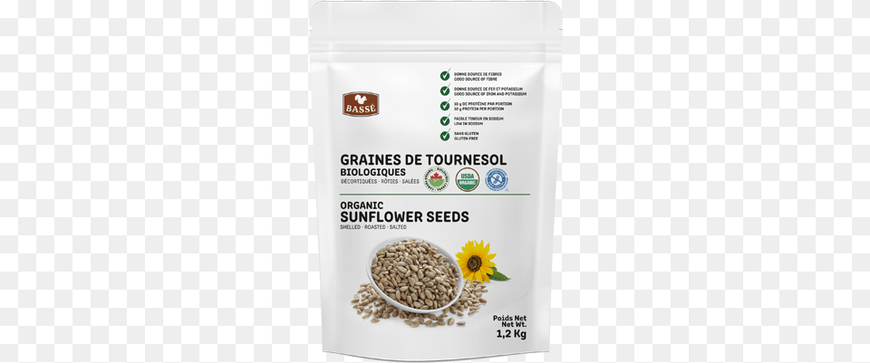 Organic Sunflower Seeds Basse Organic Sunflower Seeds, Food, Produce, Bean, Plant Free Png