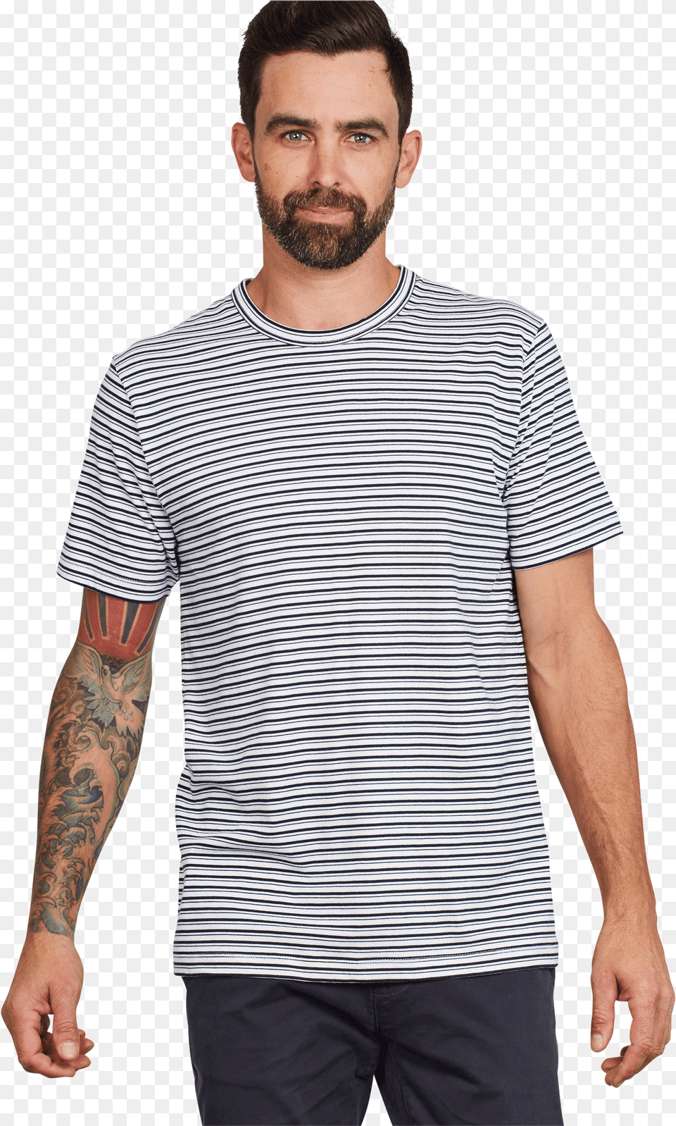 Organic Thin Stripe Teetitle Organic Thin Stripe Neymar Official, Clothing, T-shirt, Adult, Male Free Png