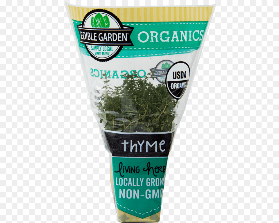 Organic Thyme Edible Garden Organic Living Herbs, Herbal, Plant, Can, Tin Free Png