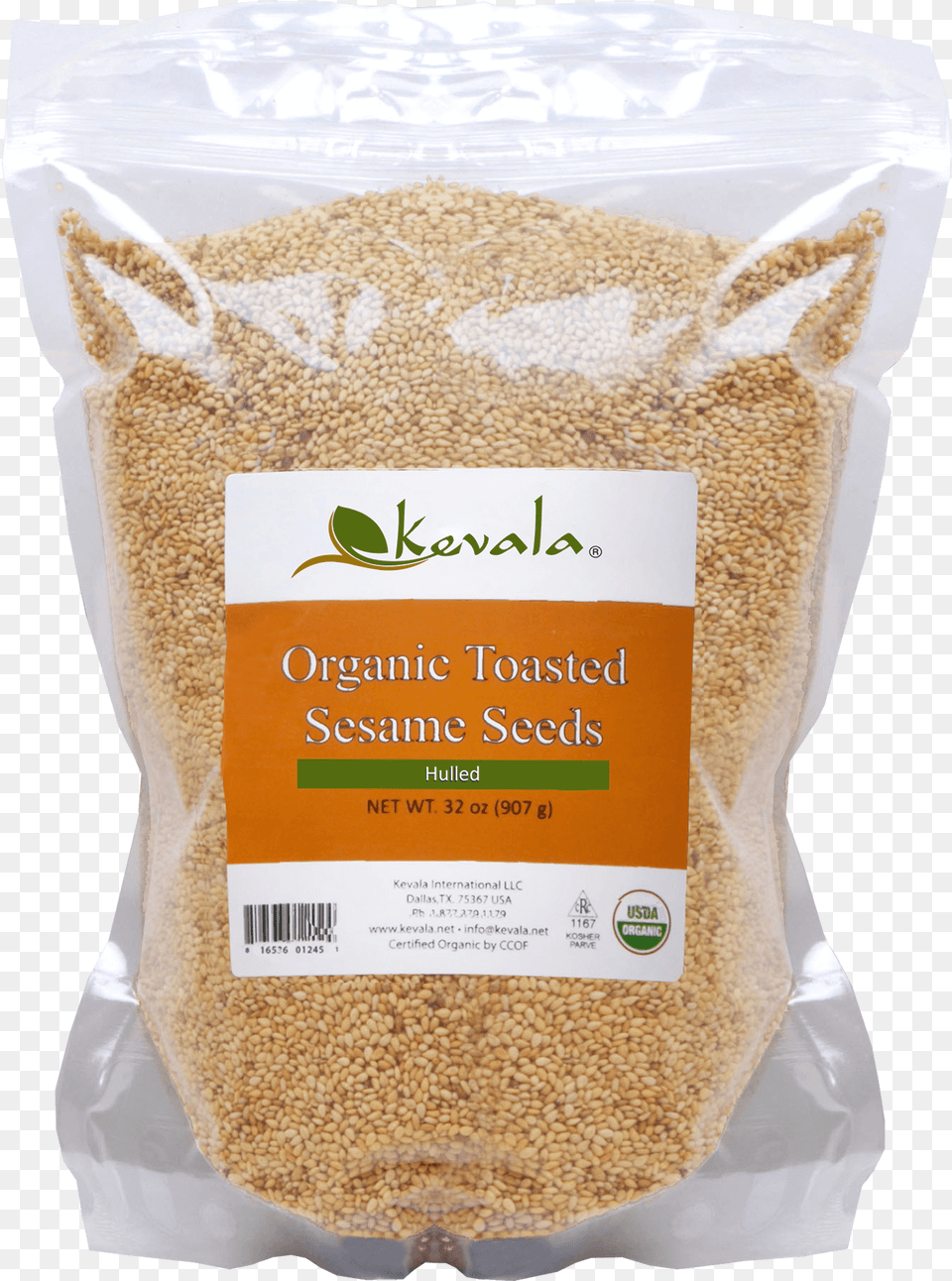 Organic Toasted Sesame Seeds 32 Oz Kevala Organic Toasted Sesame Seeds 16 Oz, Food, Produce, Business Card, Paper Free Png Download