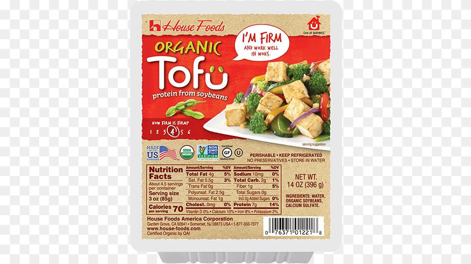 Organic Tofu Firm 4 Oz Of Tofu, Food, Meal, Lunch, Birthday Cake Free Png Download