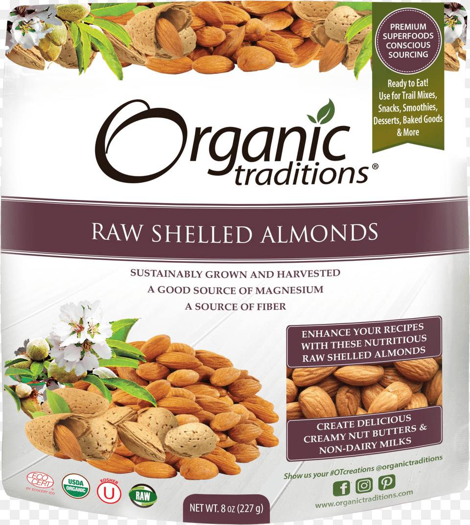 Organic Traditions Moringa Leaf Powder, Almond, Food, Grain, Produce Png Image