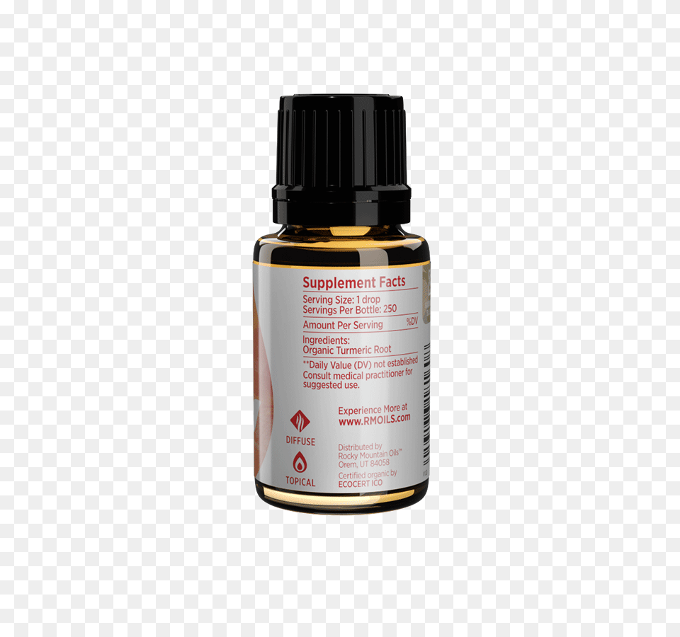 Organic Turmeric Essential Oil Rocky Mountain Oils, Bottle, Cosmetics, Perfume, Tin Png Image
