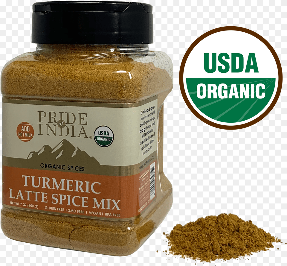 Organic Turmeric Latte Tea Spice Mixclass Organic Spices India, Powder, Bottle, Cosmetics, Perfume Png