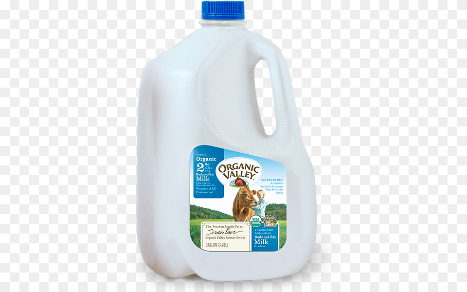 Organic Valley 2 Milk Gallon Milk, Beverage, Person, Mammal, Livestock Free Transparent Png