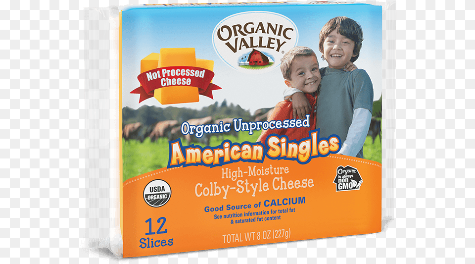 Organic Valley American Cheese, Advertisement, Poster, Baby, Person Png Image
