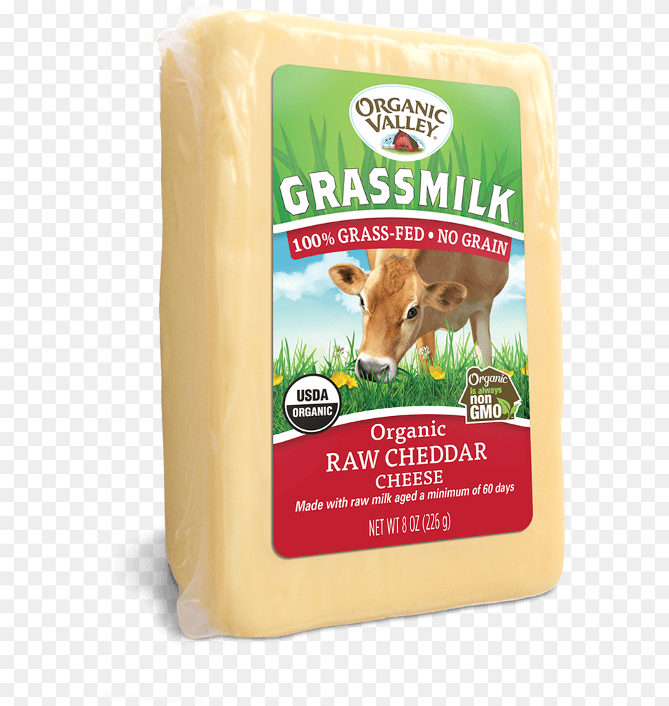Organic Valley Grassmilk Raw Cheddar, Animal, Cattle, Cow, Livestock Free Png