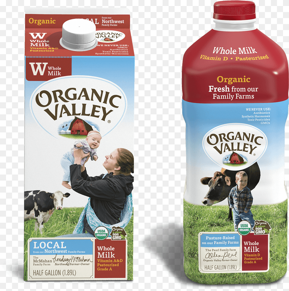 Organic Valley Milk Packaging Organic Valley Milk, Adult, Person, Female, Woman Free Png